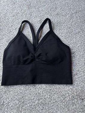 H&M Black Stretch V-Neck Racerback Bralette